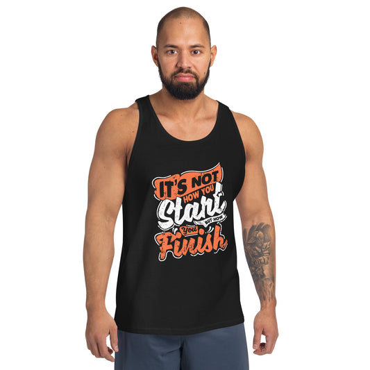 Mens It's Not How You Start But How You Finish Tank Top - Pixellly ANZ
