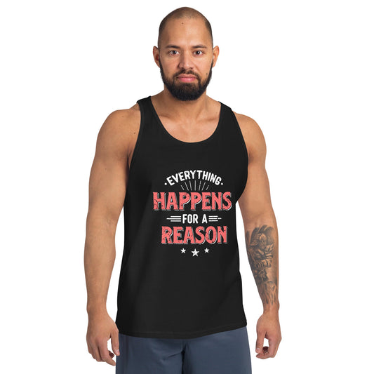 Mens Everything Happens For A Reason Tank Top - Pixellly ANZ