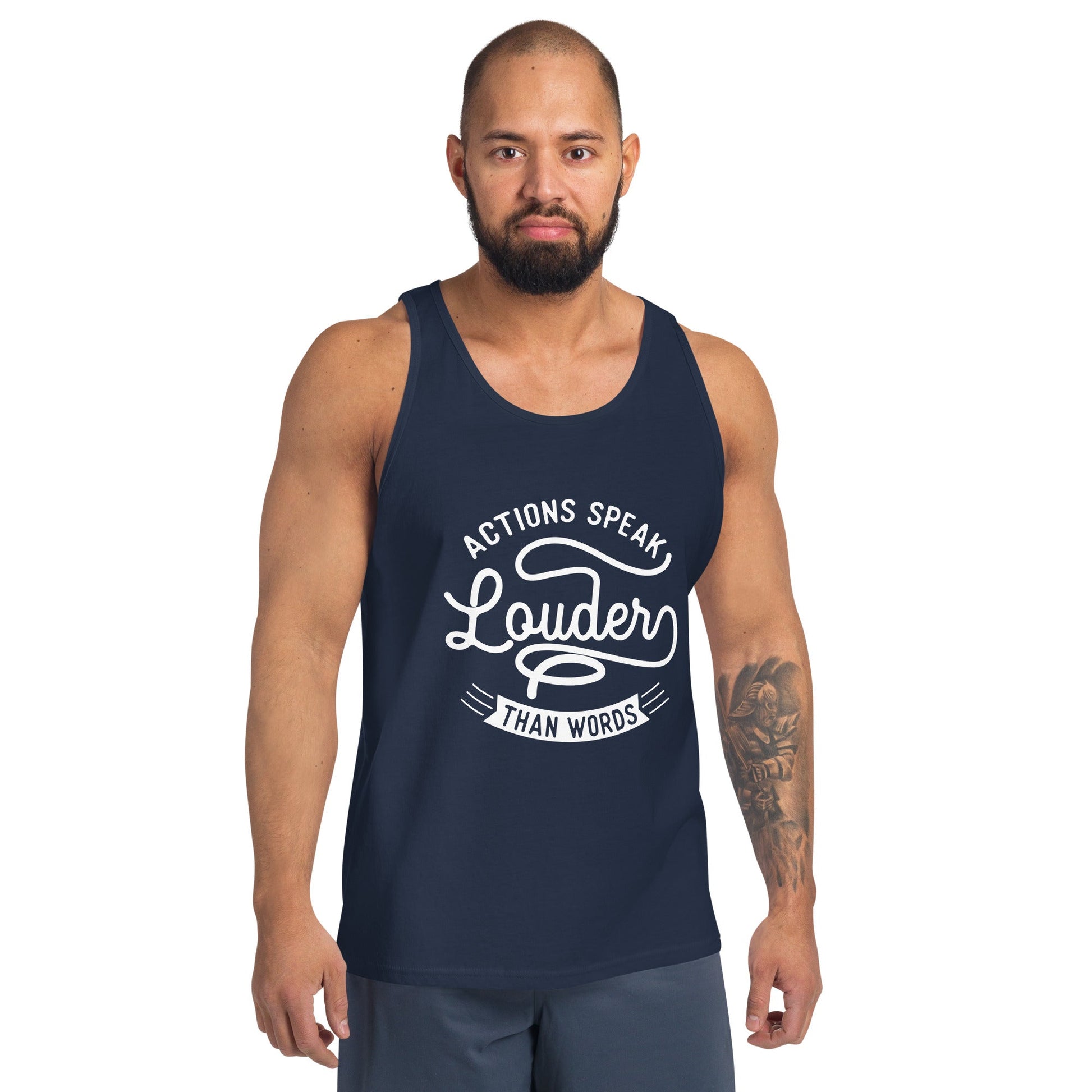 Men's Actions Speak Louder Than Words Tank Top - Pixellly ANZ