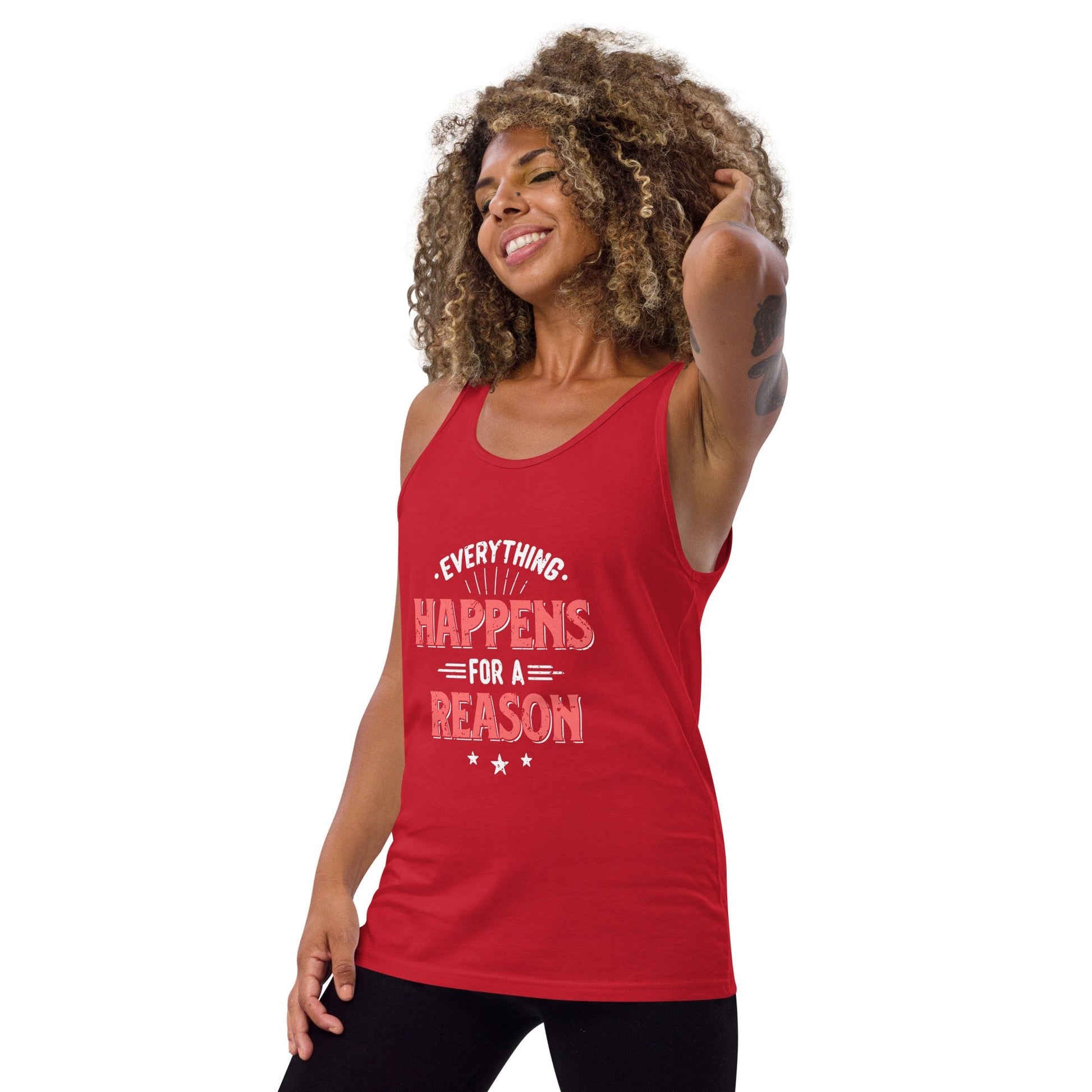 Women's Everything Happens For A Reason Tank Top - Pixellly ANZ