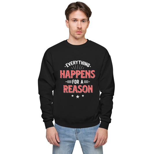 Mens Everything Happens For A Reason Sweatshirt - Pixellly ANZ