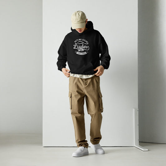 Mens Actions Speak Louder Than Words Hoodie - Pixellly ANZ
