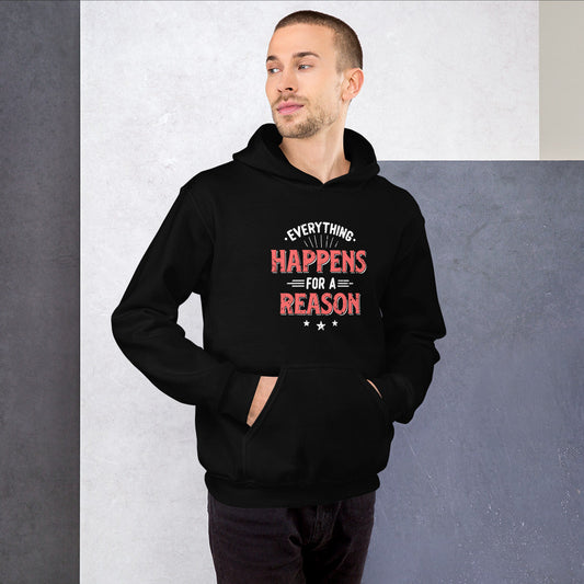 Mens Everything Happens For A Reason Hoodie - Pixellly ANZ