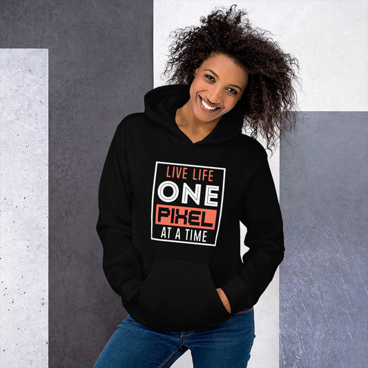 Women's Live Life One Pixel At A Time Hoodie - Pixellly ANZ