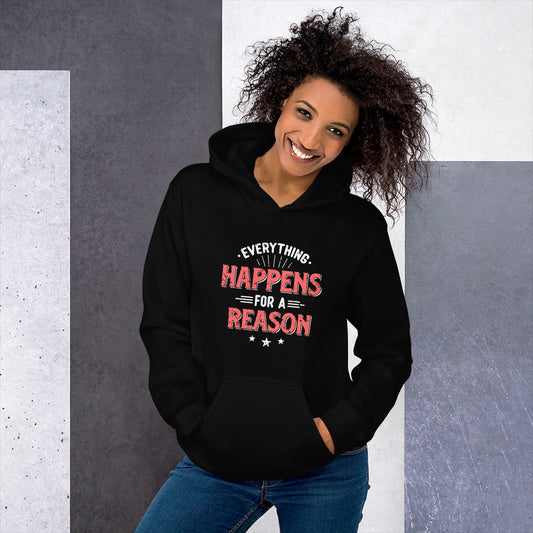 Women's Everything Happens For A Reason Hoodie - Pixellly ANZ
