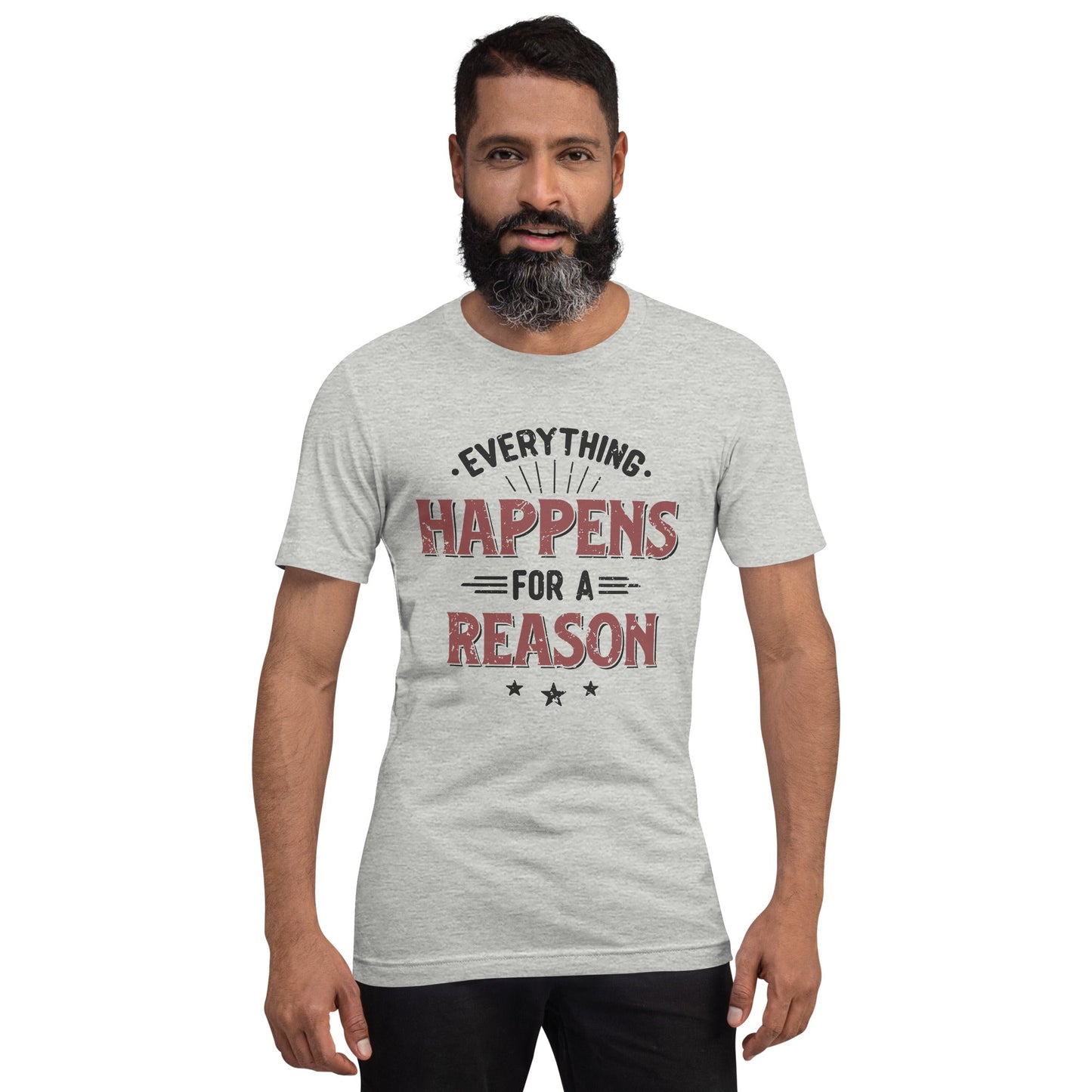 Mens Everything Happens For A Reason T-shirt - Pixellly ANZ