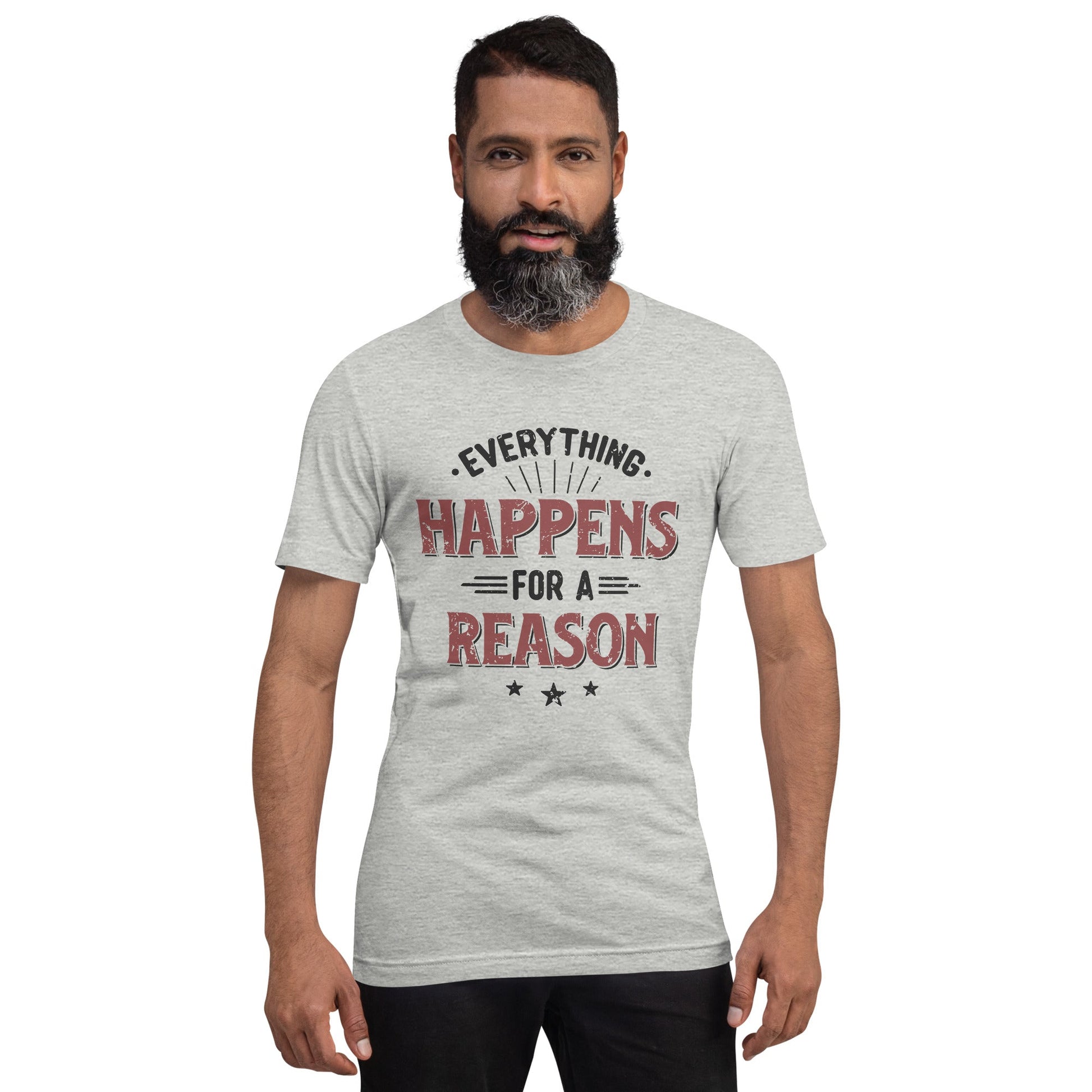 Mens Everything Happens For A Reason T-shirt - Pixellly ANZ