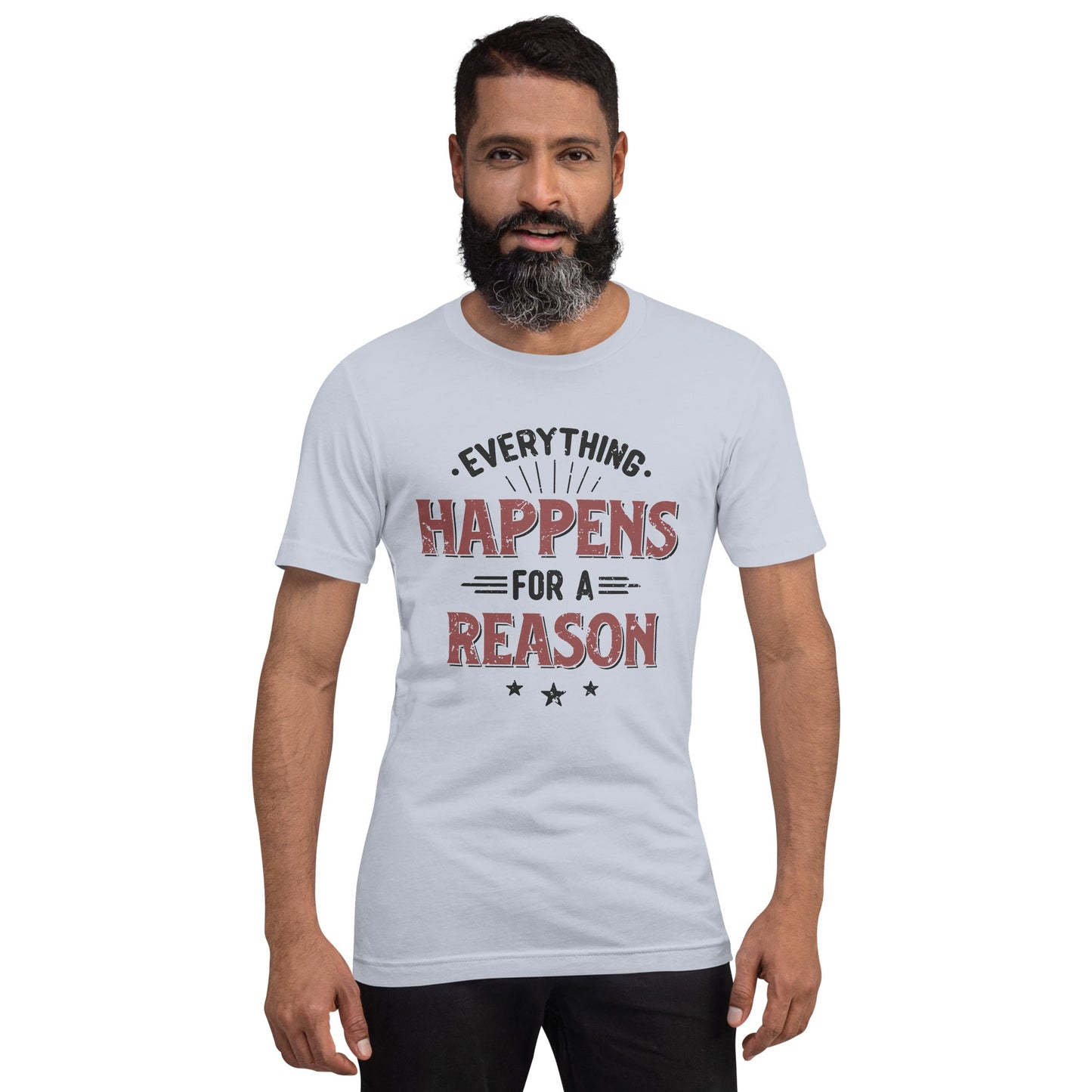 Mens Everything Happens For A Reason T-shirt - Pixellly ANZ
