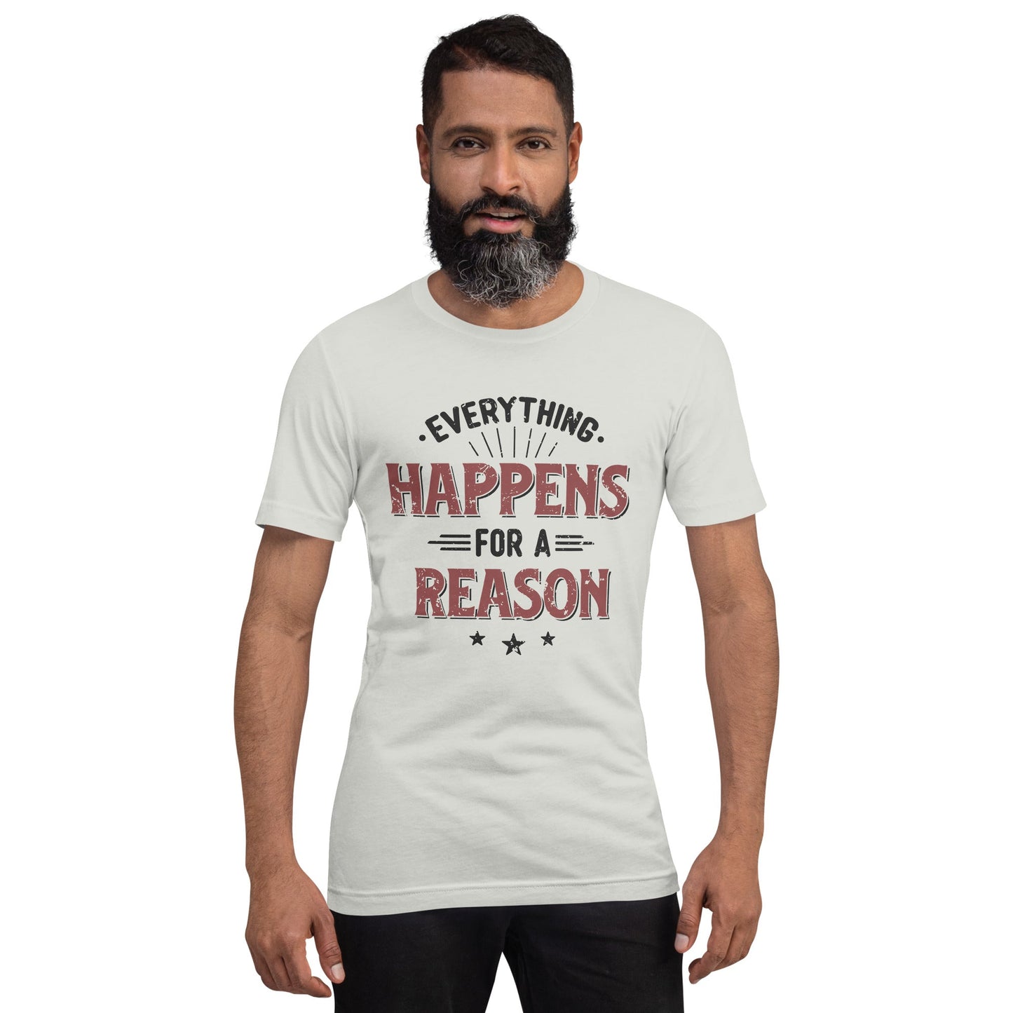 Mens Everything Happens For A Reason T-shirt - Pixellly ANZ